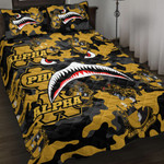 1sttheworld Quilt Bed Set - Alpha Phi Alpha Full Camo Shark Quilt Bed Set | 1sttheworld
