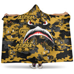 1sttheworld Hooded Blanket - Alpha Phi Alpha Full Camo Shark Hooded Blanket | 1sttheworld
