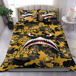 1sttheworld Bedding Set - Alpha Phi Alpha Full Camo Shark Bedding Set | 1sttheworld
