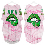 1sttheworld Clothing - (Custom) AKA Lips Batwing Pocket Dress A7 | 1sttheworld.store