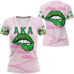 1sttheworld Clothing - (Custom) AKA Lips Rugby V-neck T-shirt A7 | 1sttheworld.store