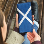 1sttheworld Women's Leather Wallet - Flag of Scotland Flag Grunge Style Women's Leather Wallet A7 | 1sttheworld
