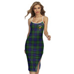 1sttheworld Dress - Campbell Modern Clan Tartan Women's Back Cross Cami Dress A7 | 1sttheworld