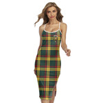 1sttheworld Dress - MacMillan Old Modern Clan Tartan Women's Back Cross Cami Dress A7 | 1sttheworld