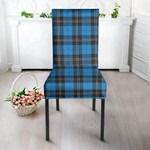 1sttheworld Dining Chair Slip Cover - Ramsay Blue Ancient Tartan Dining Chair Slip Cover A7 | 1sttheworld