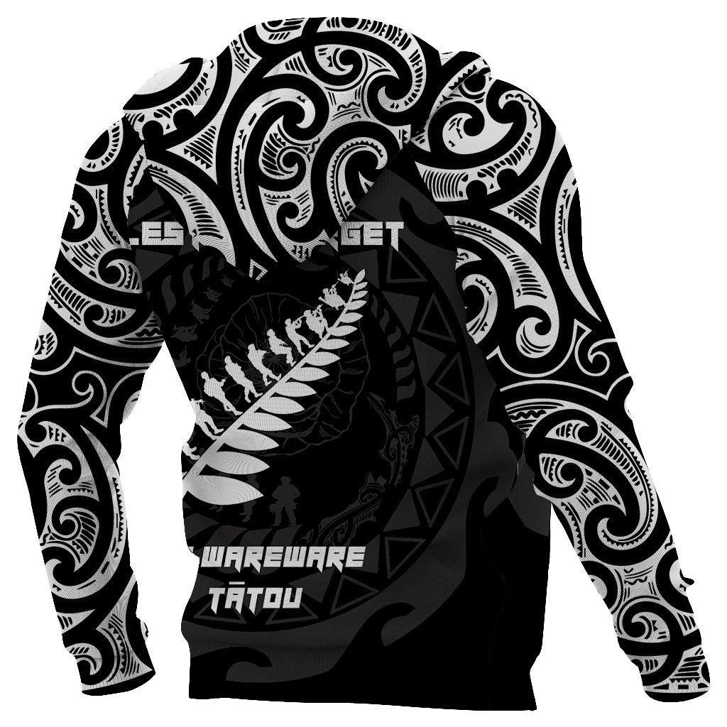 Anzac Tattoo New Zealand Hoodie, Lest We Forget Pullover Hoodie PL03032003-PL