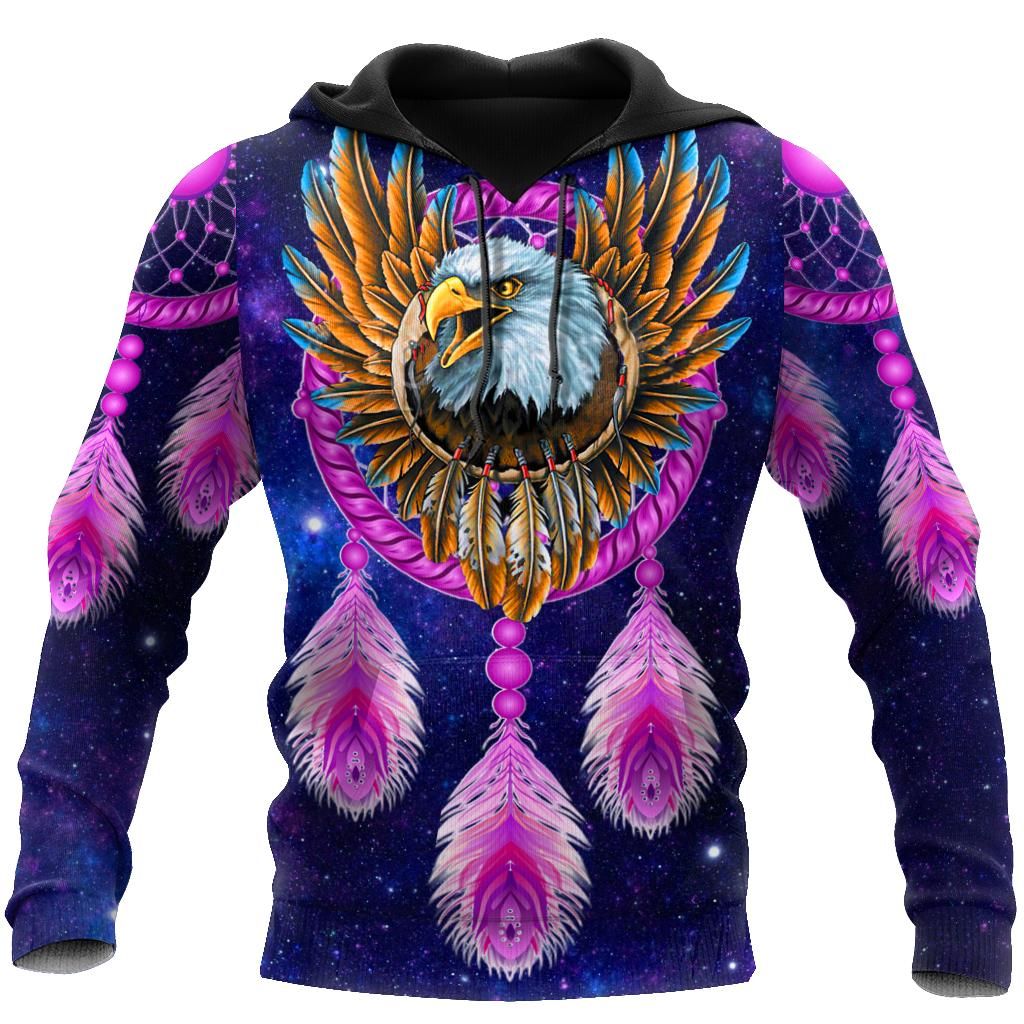Eagle Purple Dreamcatcher Native American Hoodie 3D All Over Printed Shirts VP11092002-LAM