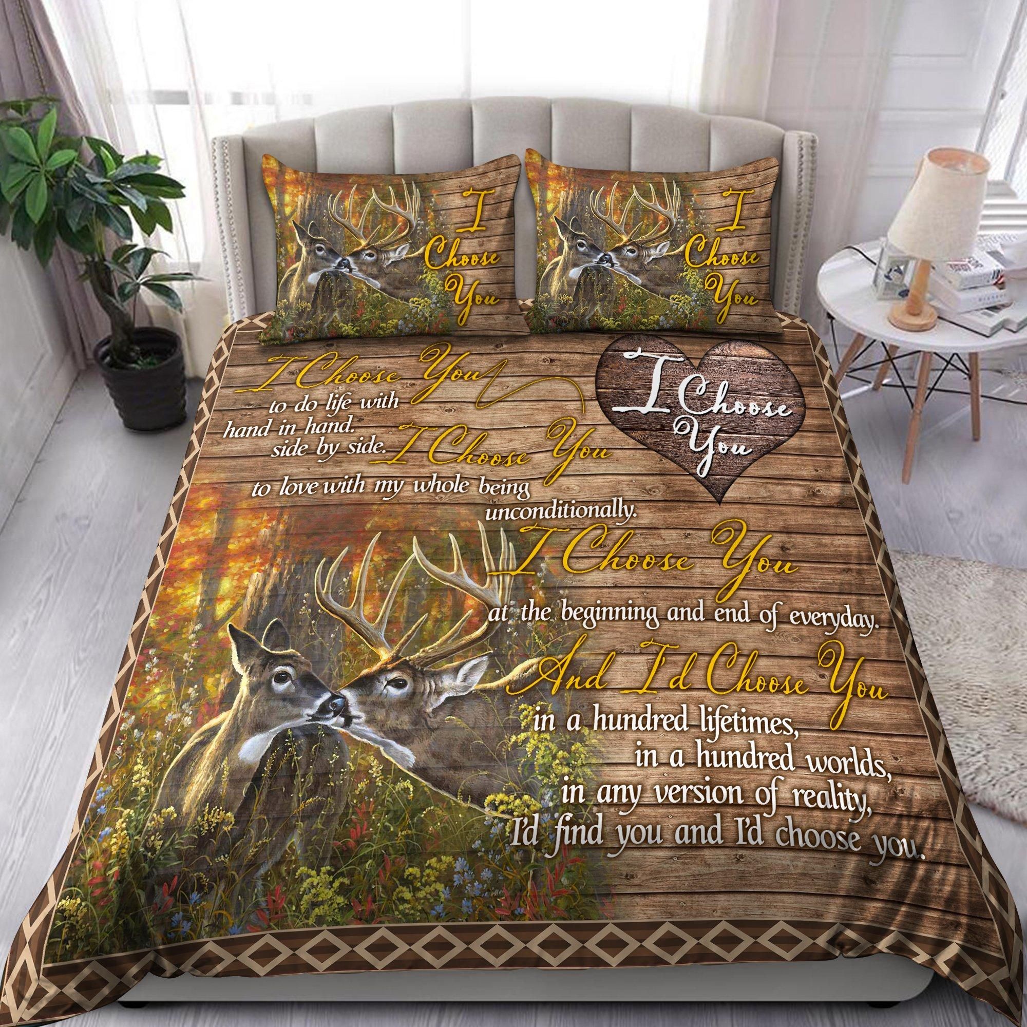 Deer Lovers: Romantic Bedding Set Pi17082004-TN