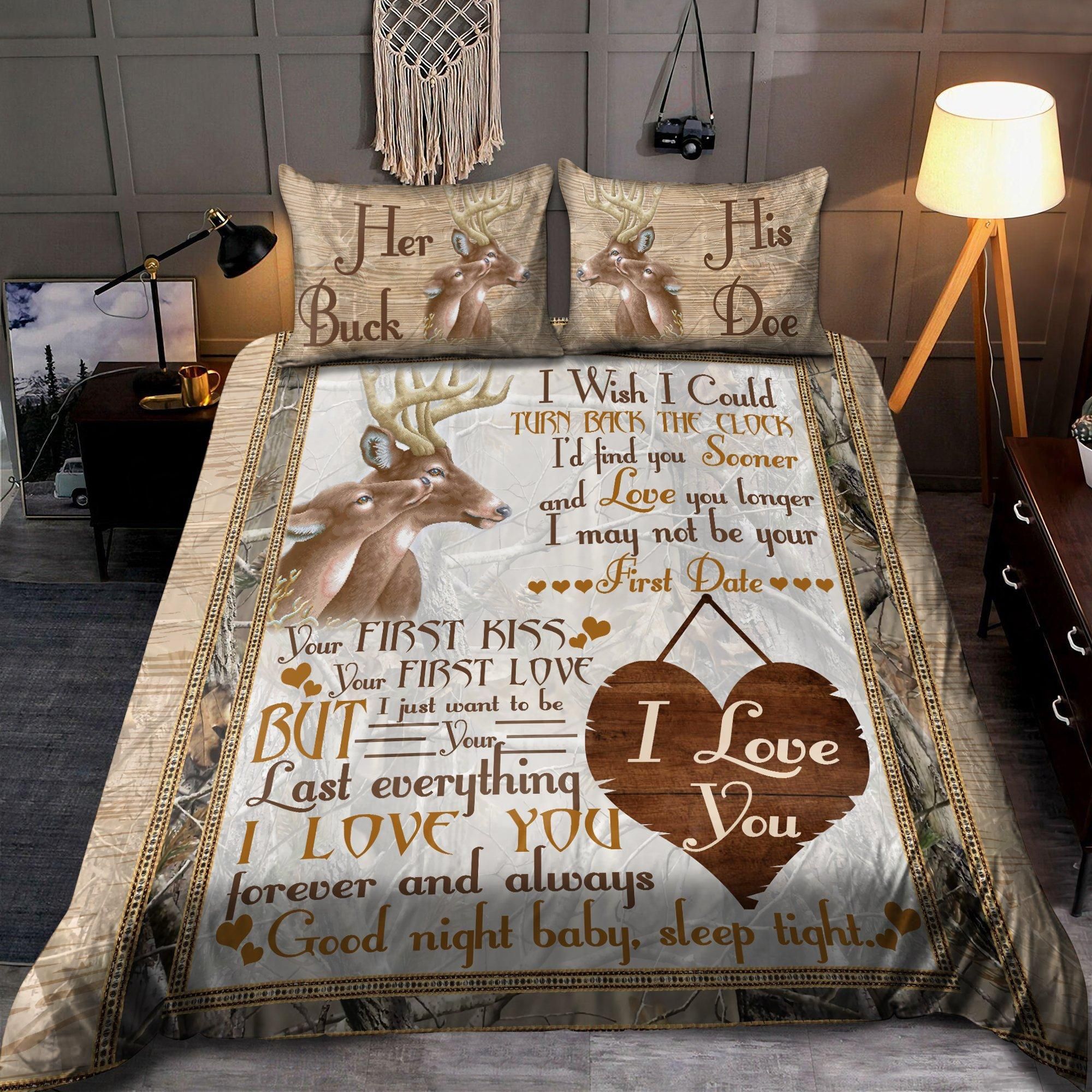 Find You Sooner And Love You Longer: Deer Lovers Bedding Set HHT2208203-TN