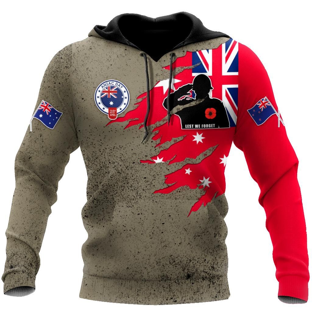 Anzac day remembrance Kiwi and Australia Veteran uniforms 3D print shirt-HC