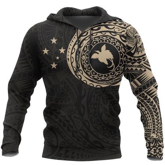 Papua New Guinea in My Heart Tattoo Style Hoodie A7 NVD1111