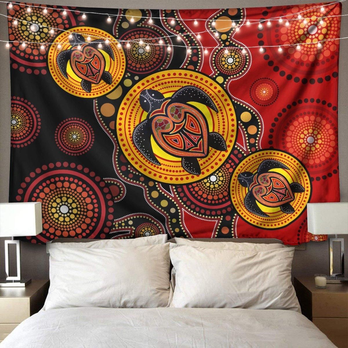 Aboriginal Turtles Australia Indigenous Painting Art 3D Print Wall Tapestry-HC
