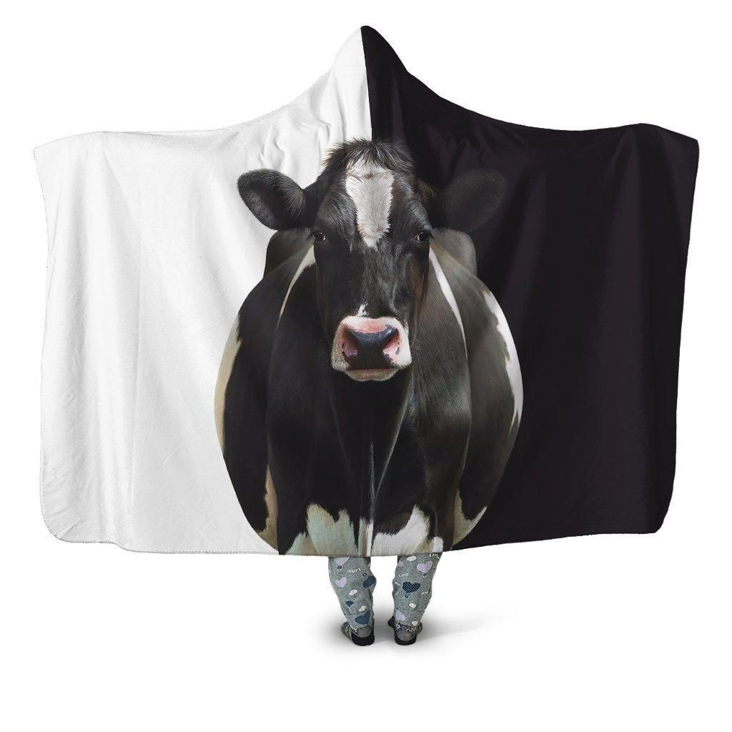 Beautiful Cow Farmer Hoodie Blanket