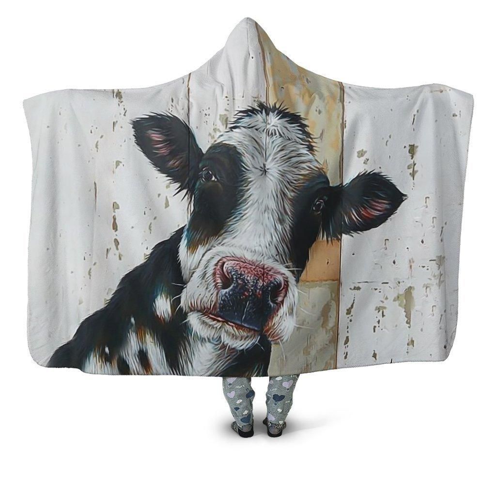 Cow Kids Cute Hoodie Blanket
