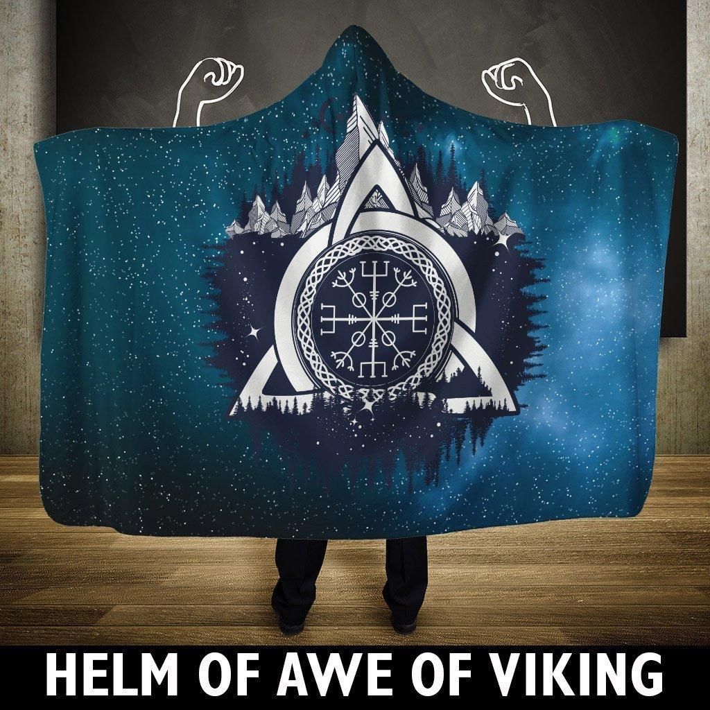 Viking Hooded Blanket - Helm Of Awe Of Viking PL095