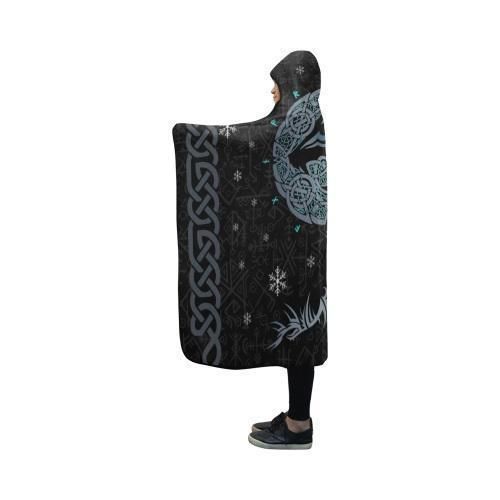 Viking Hooded Blanket - Fenrir Wolf PL085