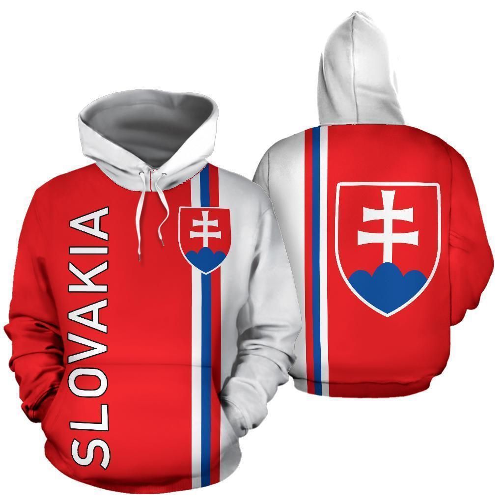 Slovakia All Over Hoodie Straight Version