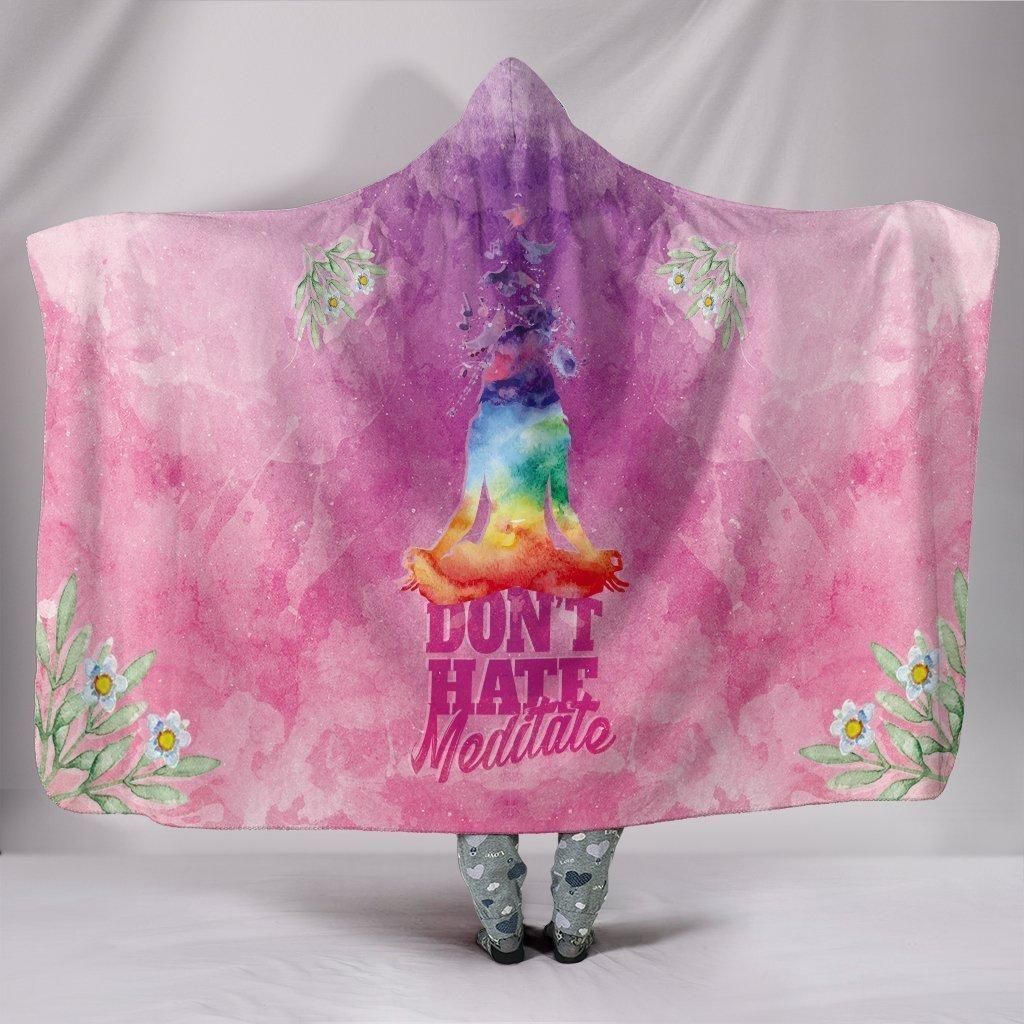 Custom Hoodie Blanket - Meditate Now