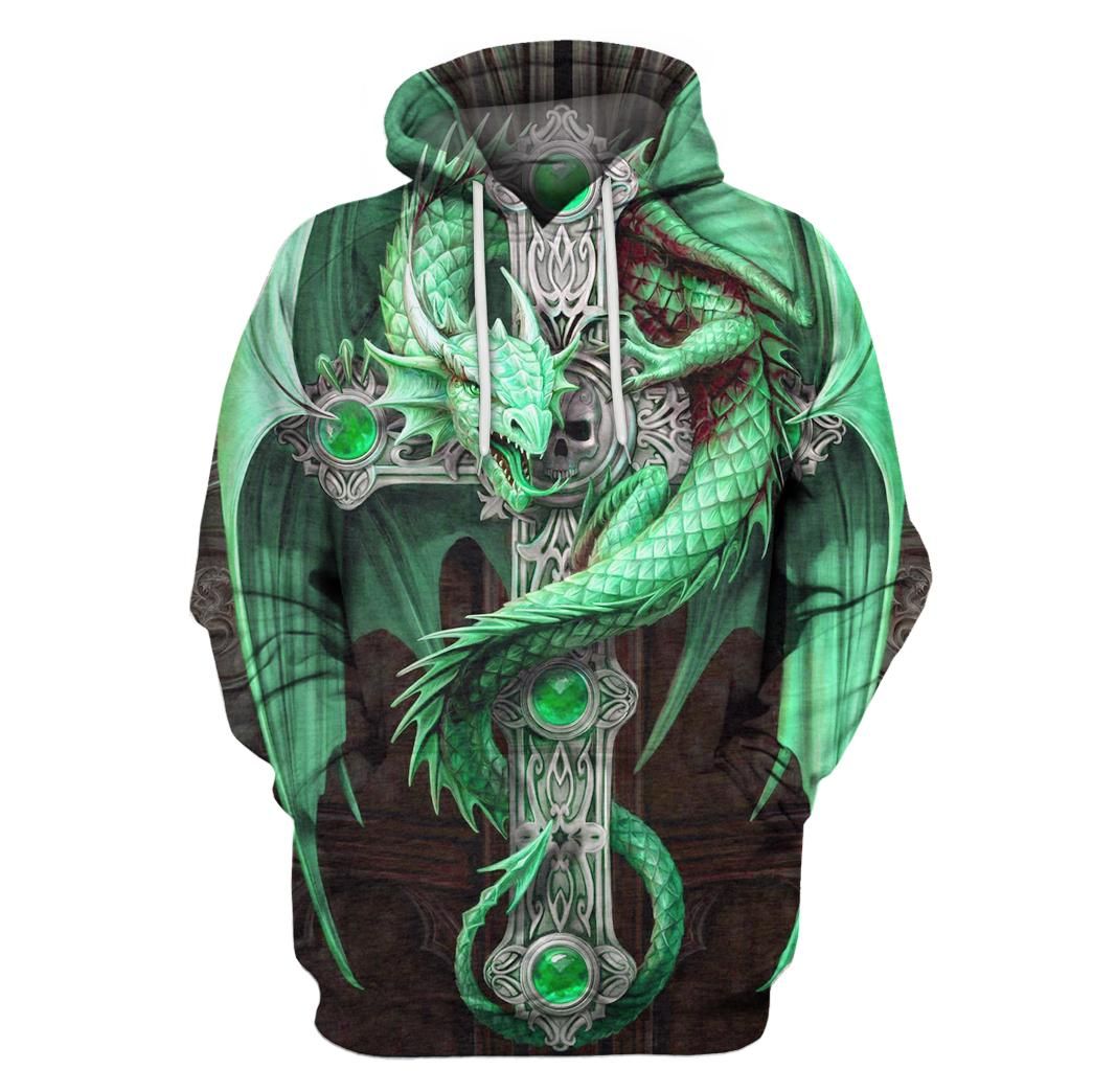 3D All Over Print Celtic Dragon Hoodie