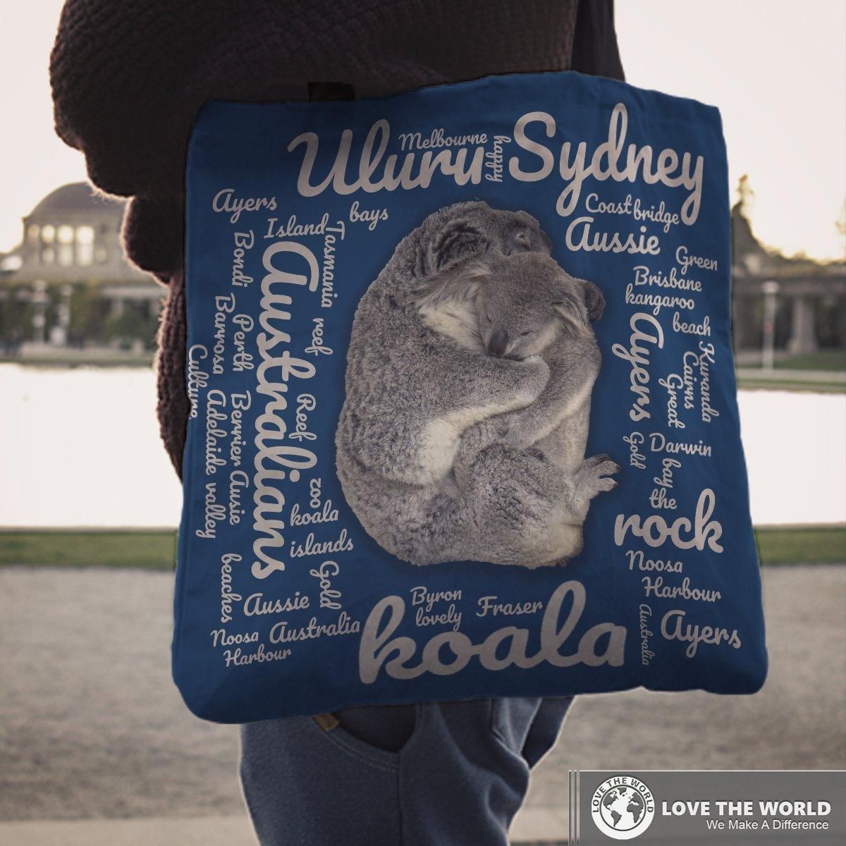 Australia tote bags - Koala wordle words style NN9