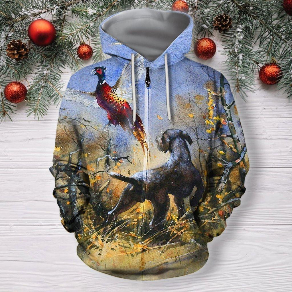 3D All Over Print Hunting Dog Hoodie
