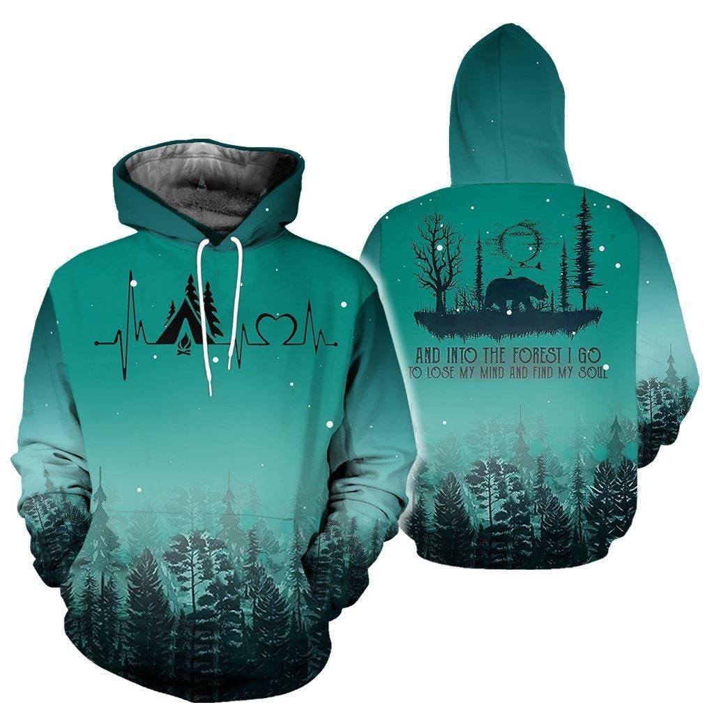 Camping Blue 3D All Over Printed Clothes CP12