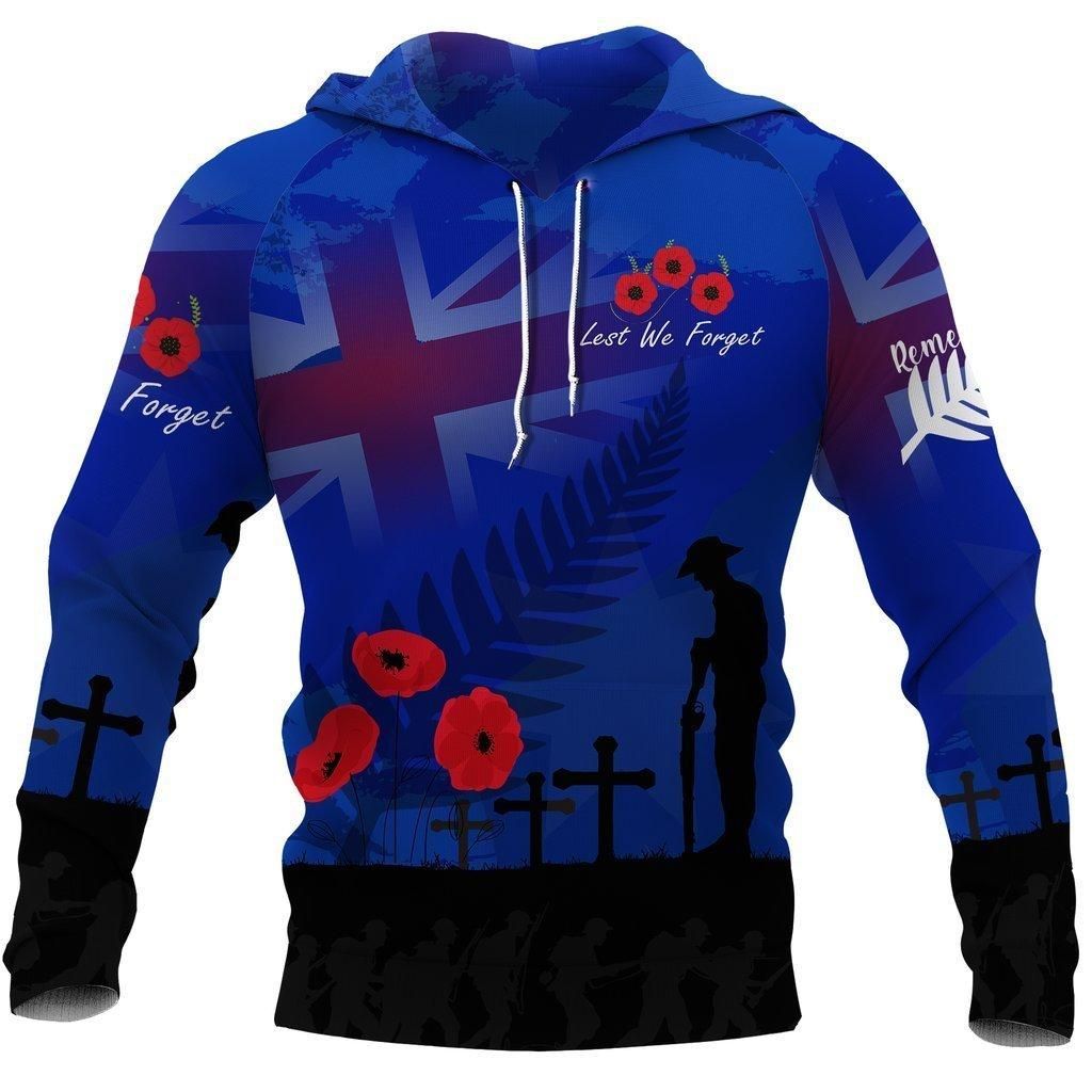 Anzac Day Lest We Forget All Over Hoodie PL