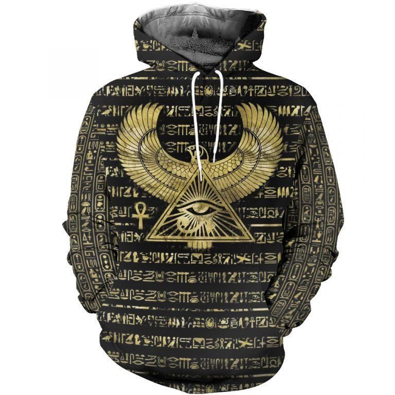 3D Printed Egyptian Eye of Horus and Hieroglyphs Clothes Shirt Hoodie MP120302
