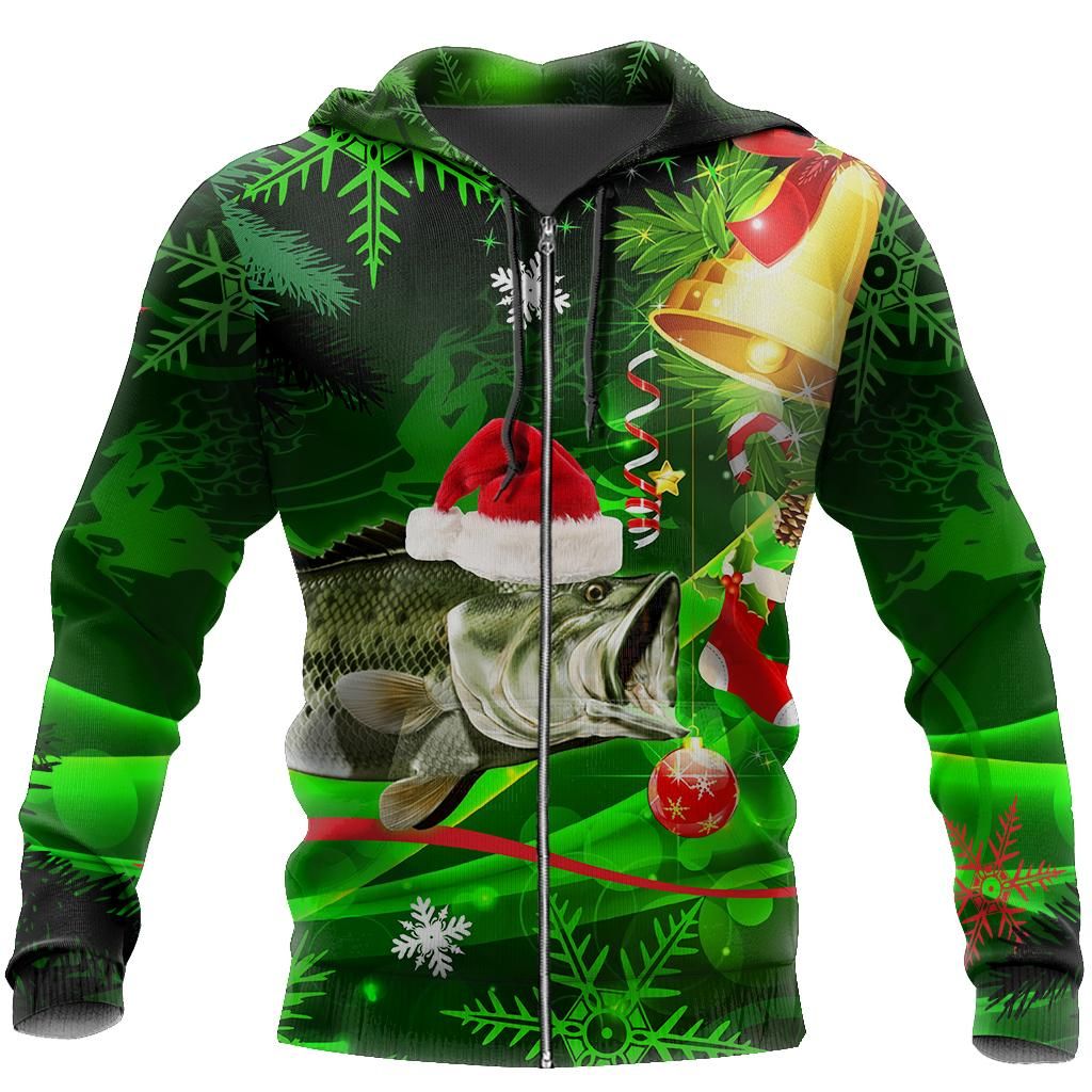 Bass Fish Ugly Christmas Santa hats Hoodie, Sweatshirts for Men and Women TR041200-HC
