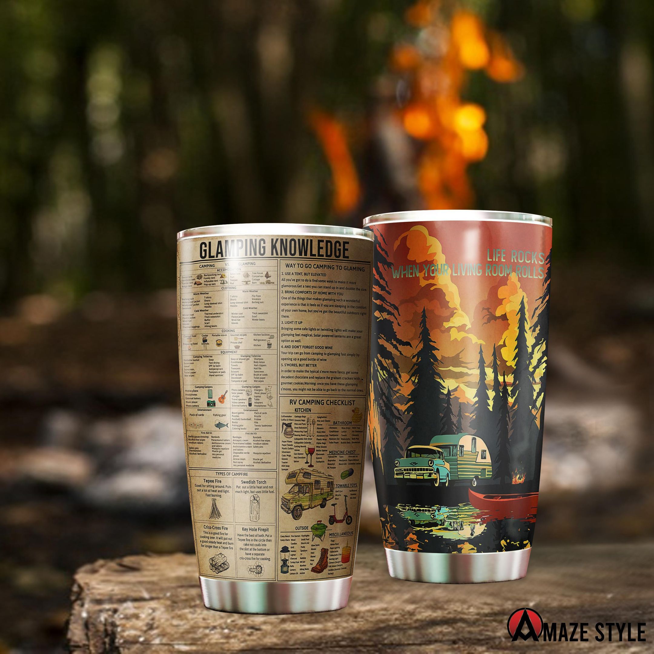 Glamping Knowledge  Limited by SUN Tumbler 20 Oz SU240309