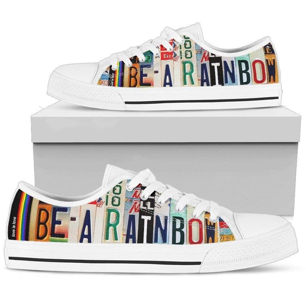 Be A Rainbow Low Top Womens Tennis Shoes White