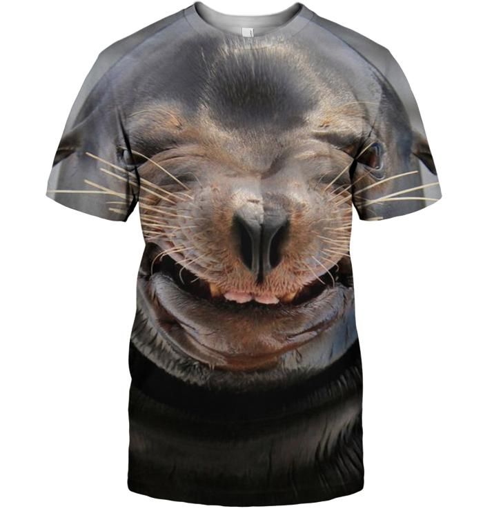 3D All Over Print Sea Dog Face Shirt