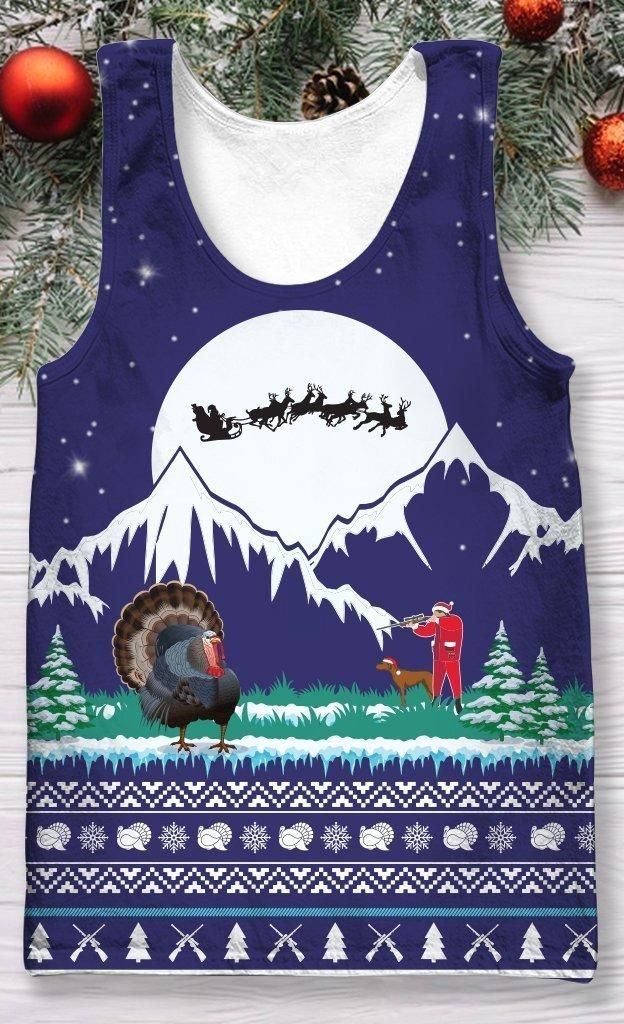 3D All Over Print Hunting Turkey Christmas Hoodie