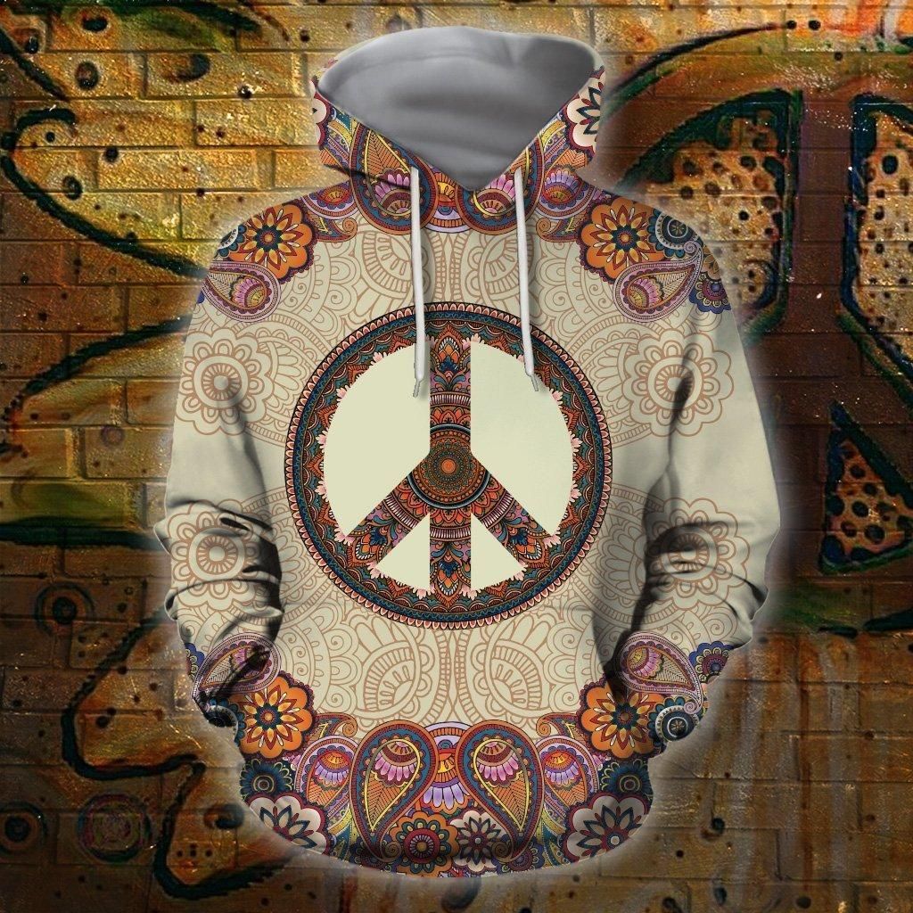 3D All Over Print Hippie Hoodie