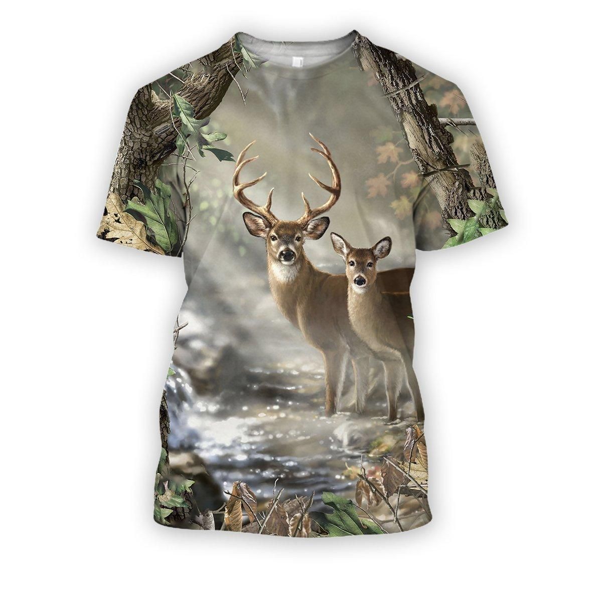 3D All Over Printed Deer Hunting Camo Clothes