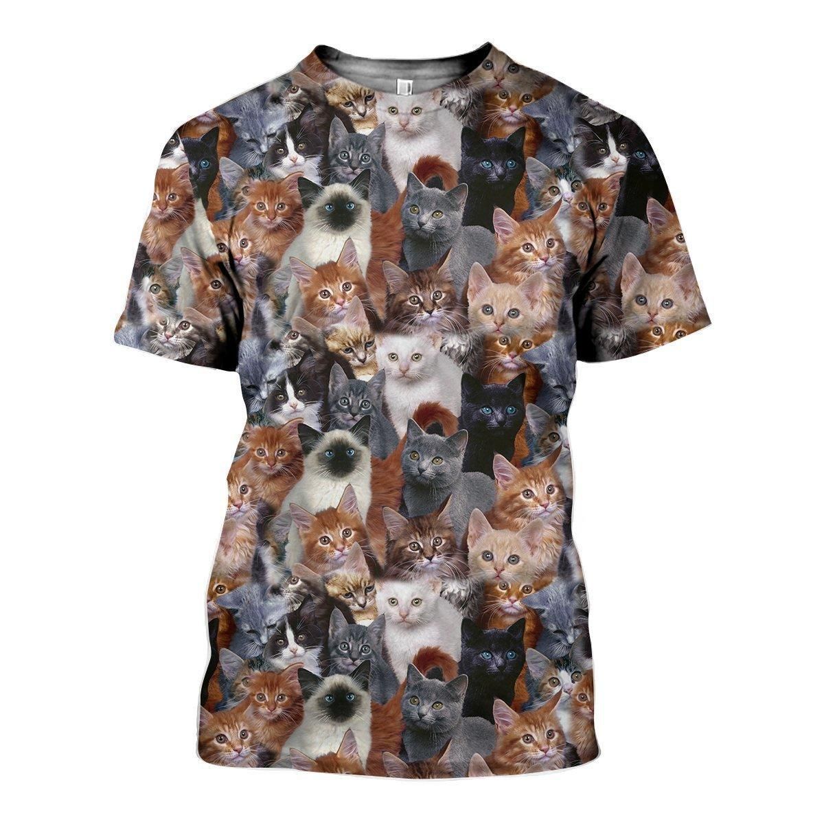 3D All Over Printed Cat Shirts And Shorts