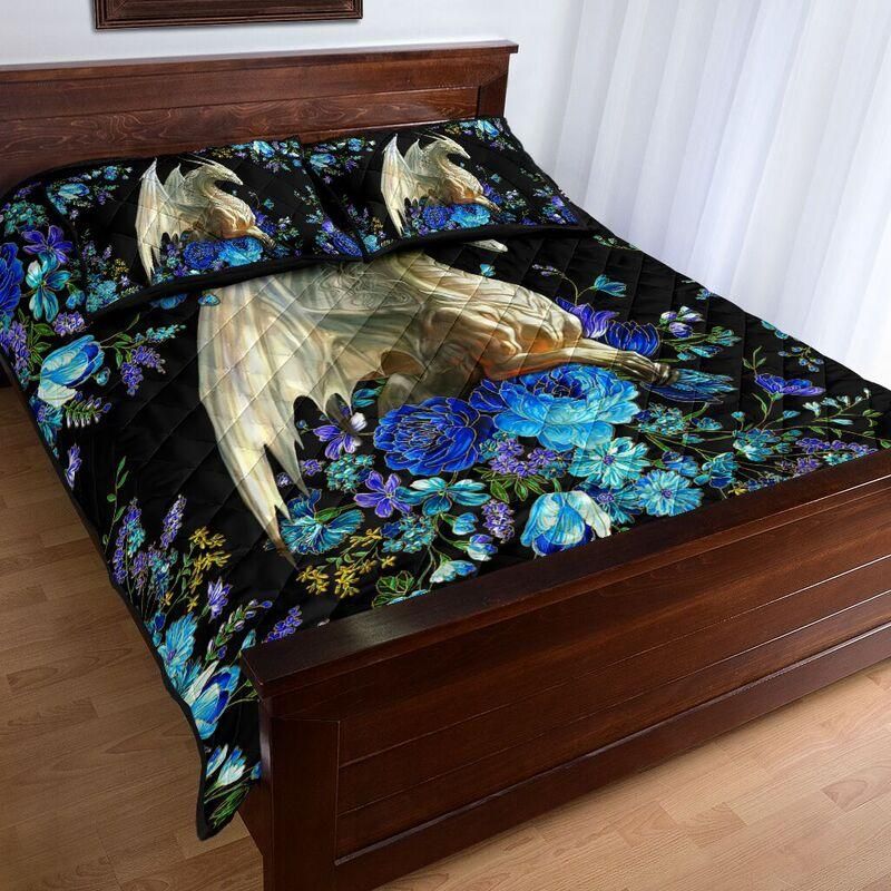 Flower Dragon Art Quilt Bedding Set-NM