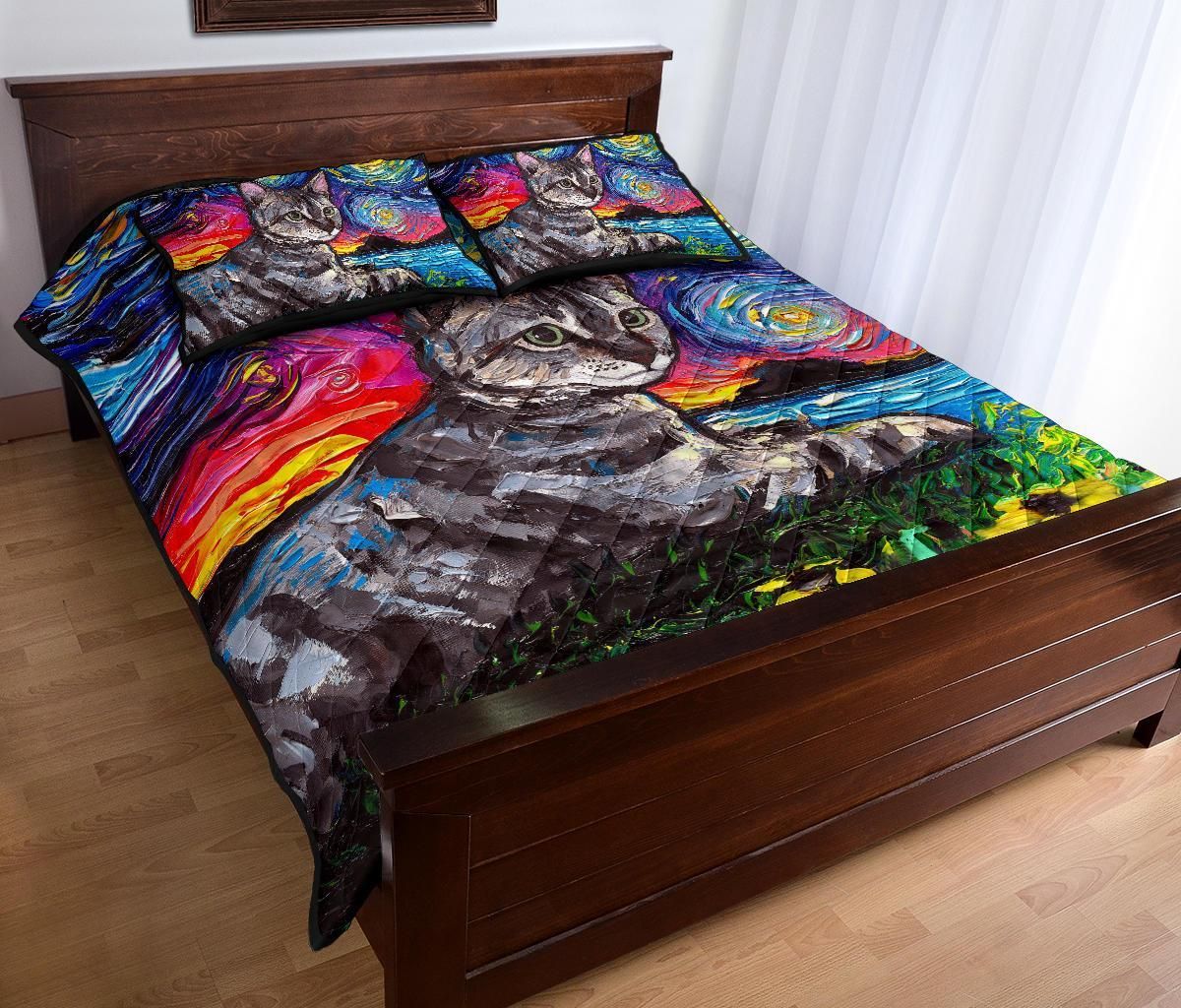 Cat Quilt Bed Set - Bs147Pa
