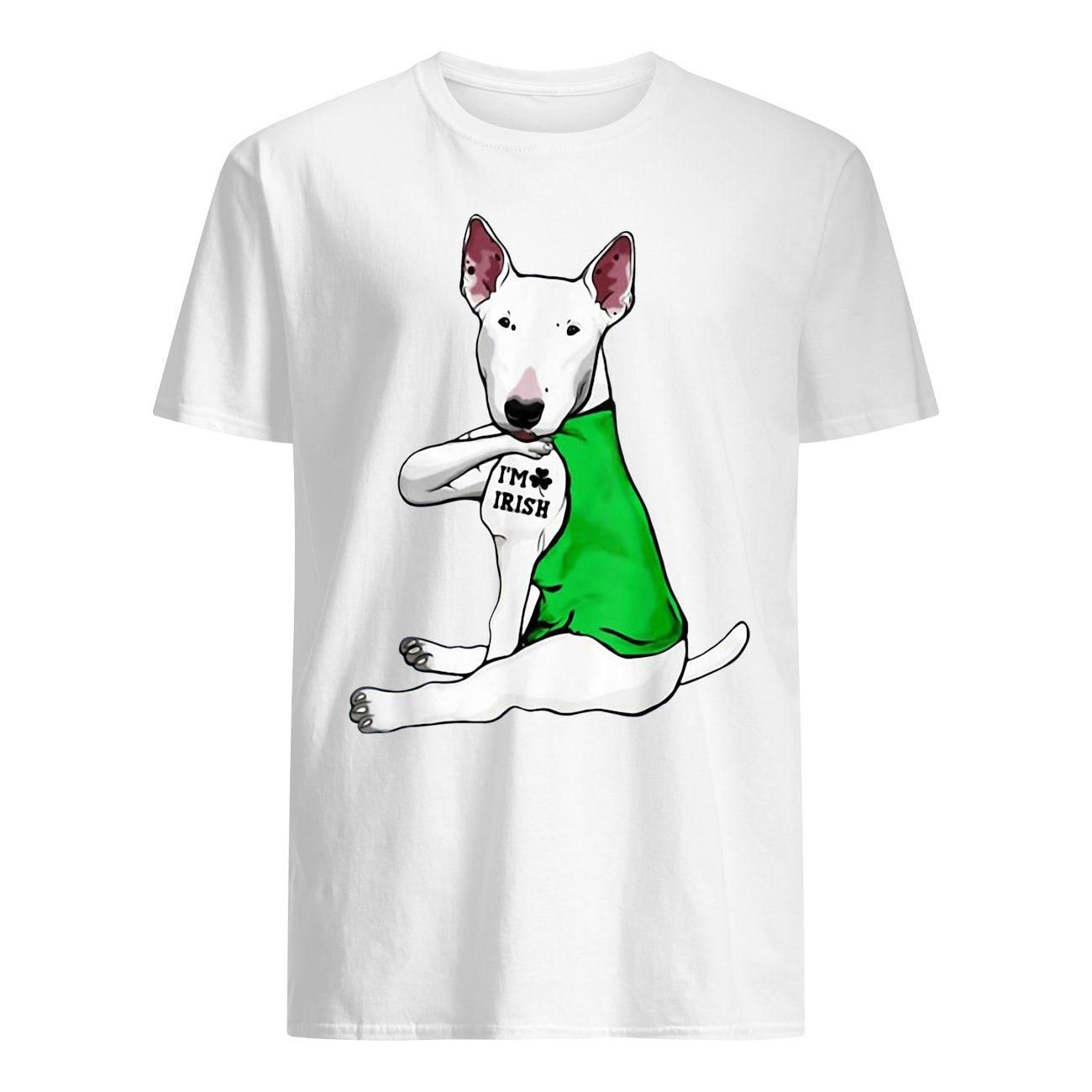 Bull Terrier Dog Tattoo I’m Irish St Patrick’s Day Shirt Classic Men's T-Shirt