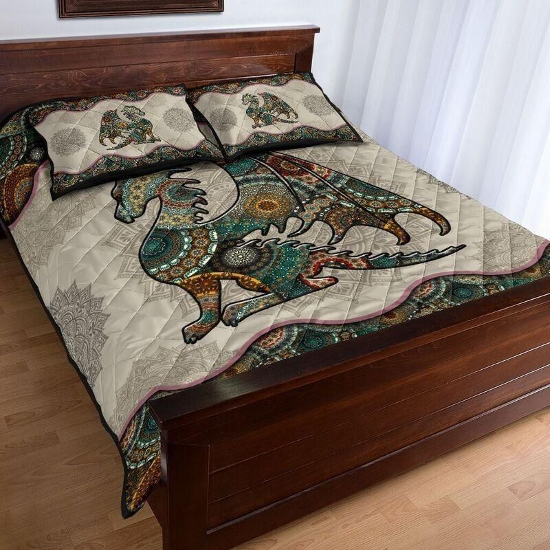 Loving Dragon Mandala Quilt Bedding Set NM20042001