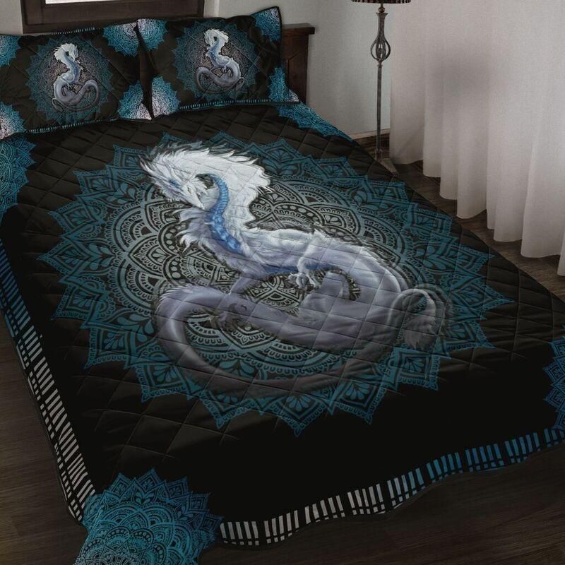 Loving White Dragon Quilt Bedding Set NM20042301