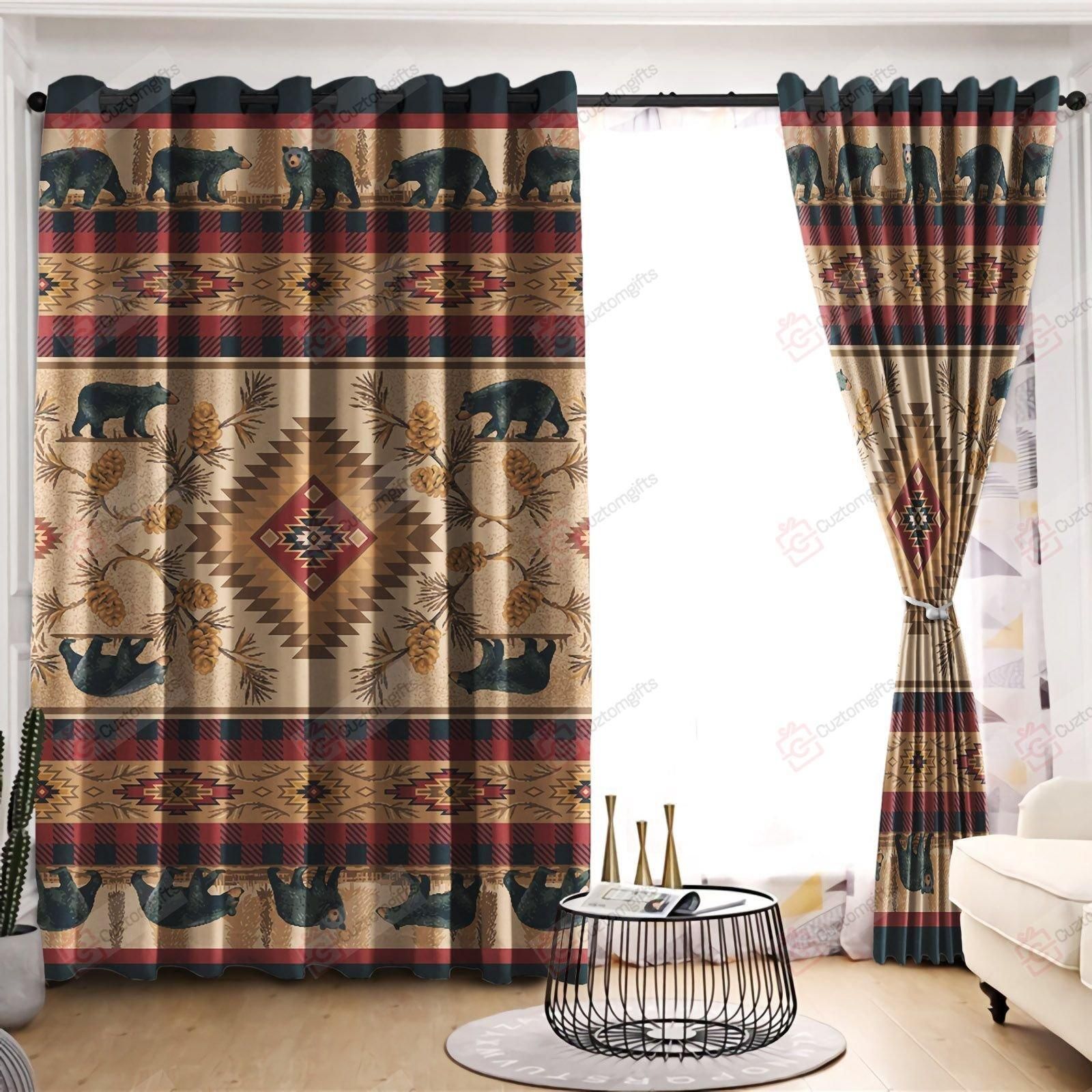 Bear Native American GS-NT2303 Blackout Thermal Grommet Window Curtains MP280402