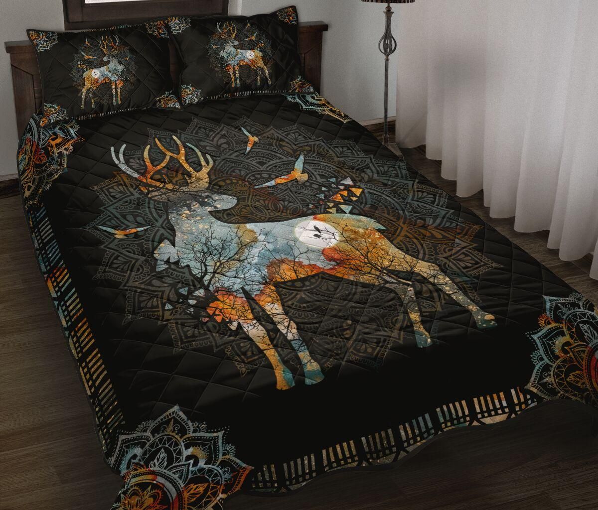 VIntage Mandala Deer Quilt Bedding Set HAC270508-MP