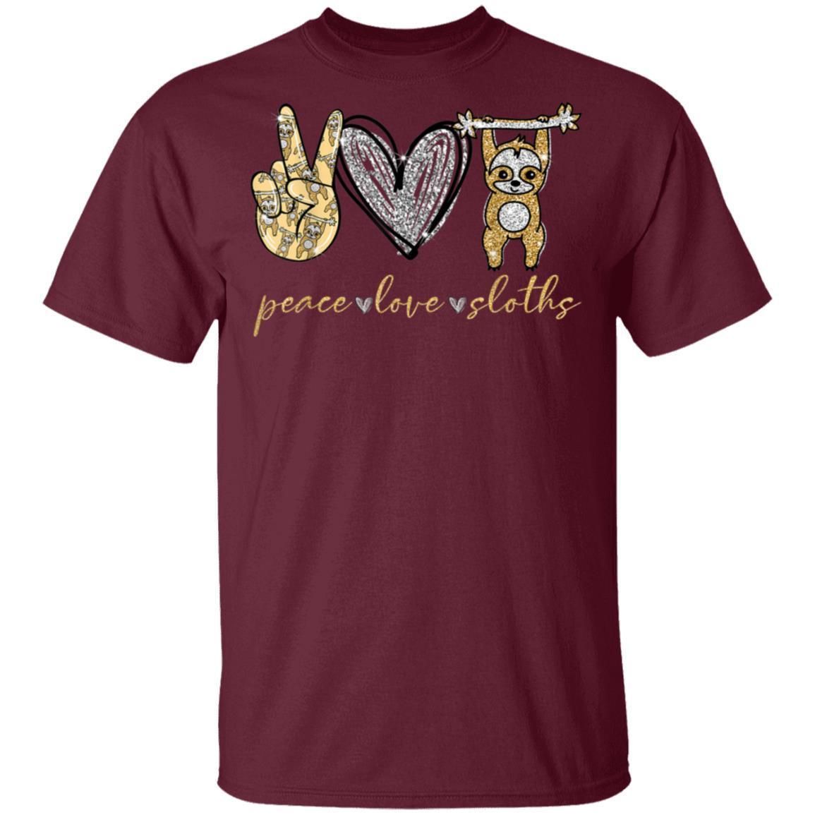 Funny Peace Love Sloths shirts