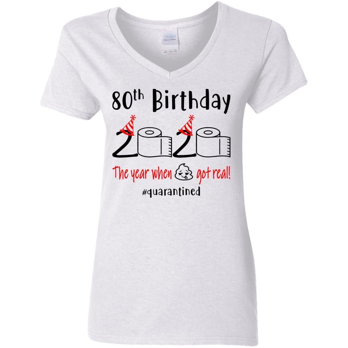 80th Birthday 2020 The Year When Shit Got Real shirts Funny 1940 Birthday