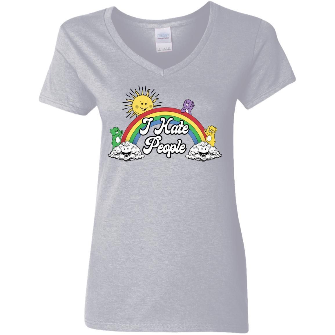 Bear Rainbow I Hate People Shirts