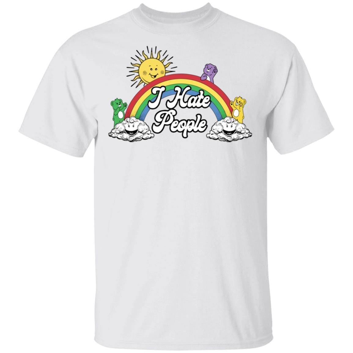Bear Rainbow I Hate People Shirts