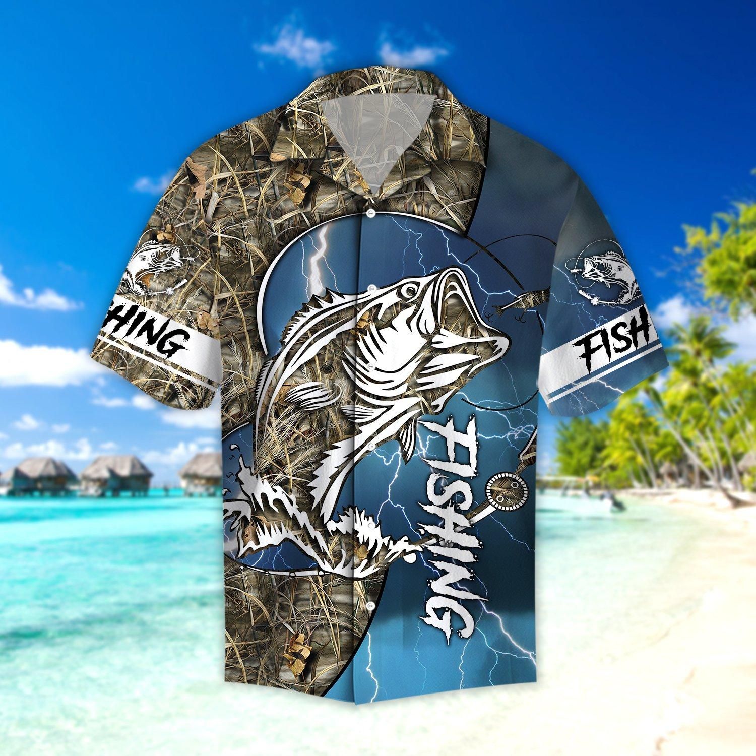 Bass fishing Sport - Blue version Hawaii Shirt TR2707201S-HC