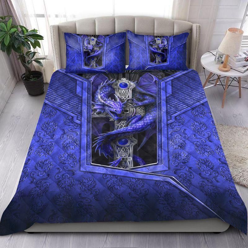 Blue Dragon Art Quilt Bedding Set HAC301202S-NM