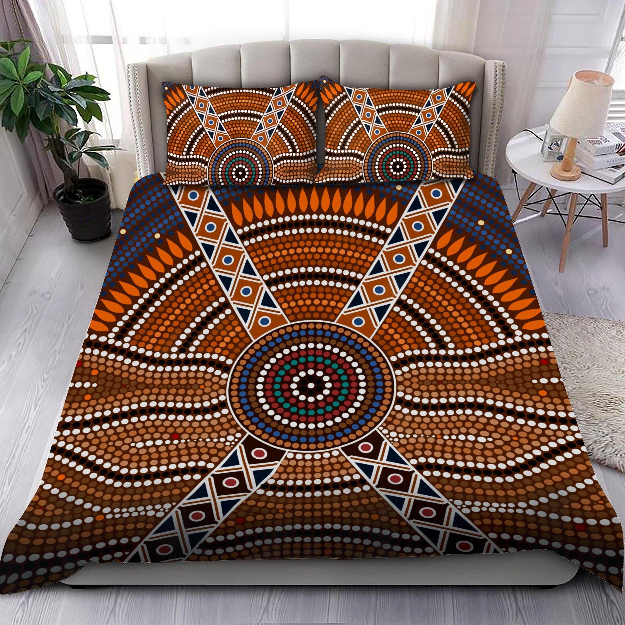 Aboriginal Bedding Set, Australia Indigenous Painting Art Bedding Set TR1906201-HC